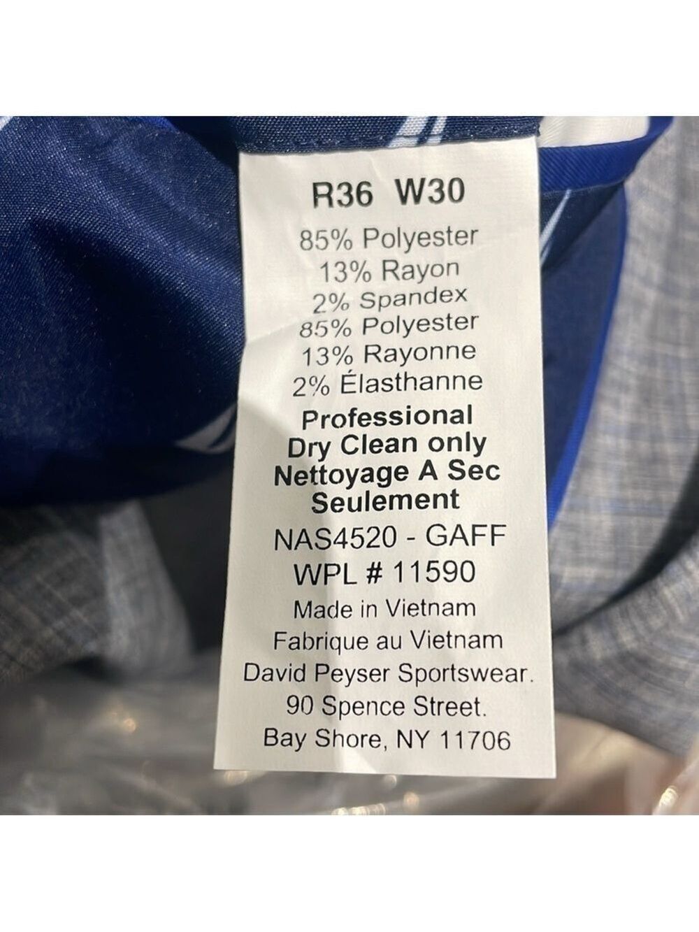 Nautica Men’s Modern Fit 2 Piece Stretch Suit Jacket in Classic Grey/Blue - NWT - Picture 5 of 5
